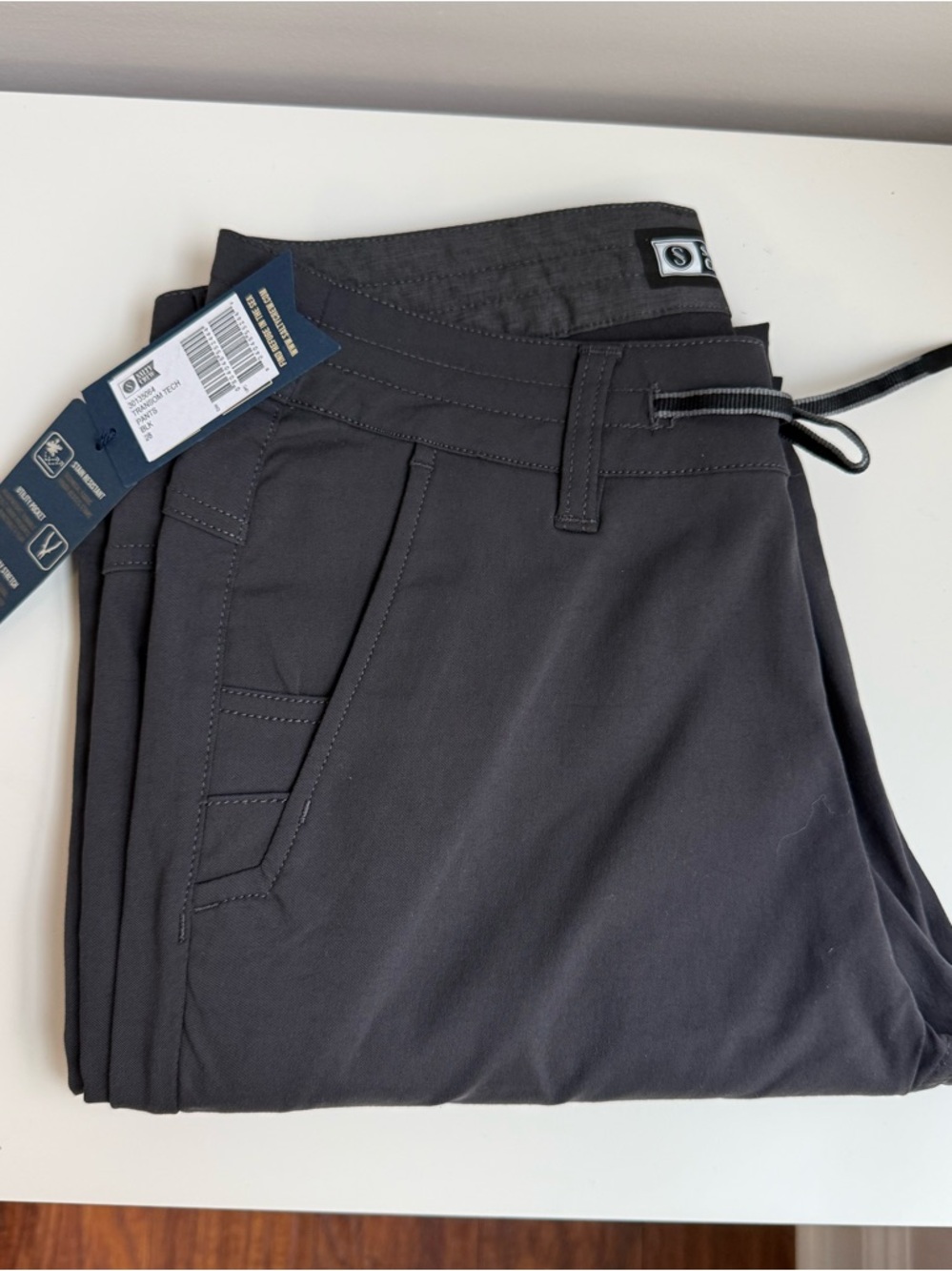 Salty Crew Black Performance Pants Size 28 | Stretch Utility / Fishing Pants